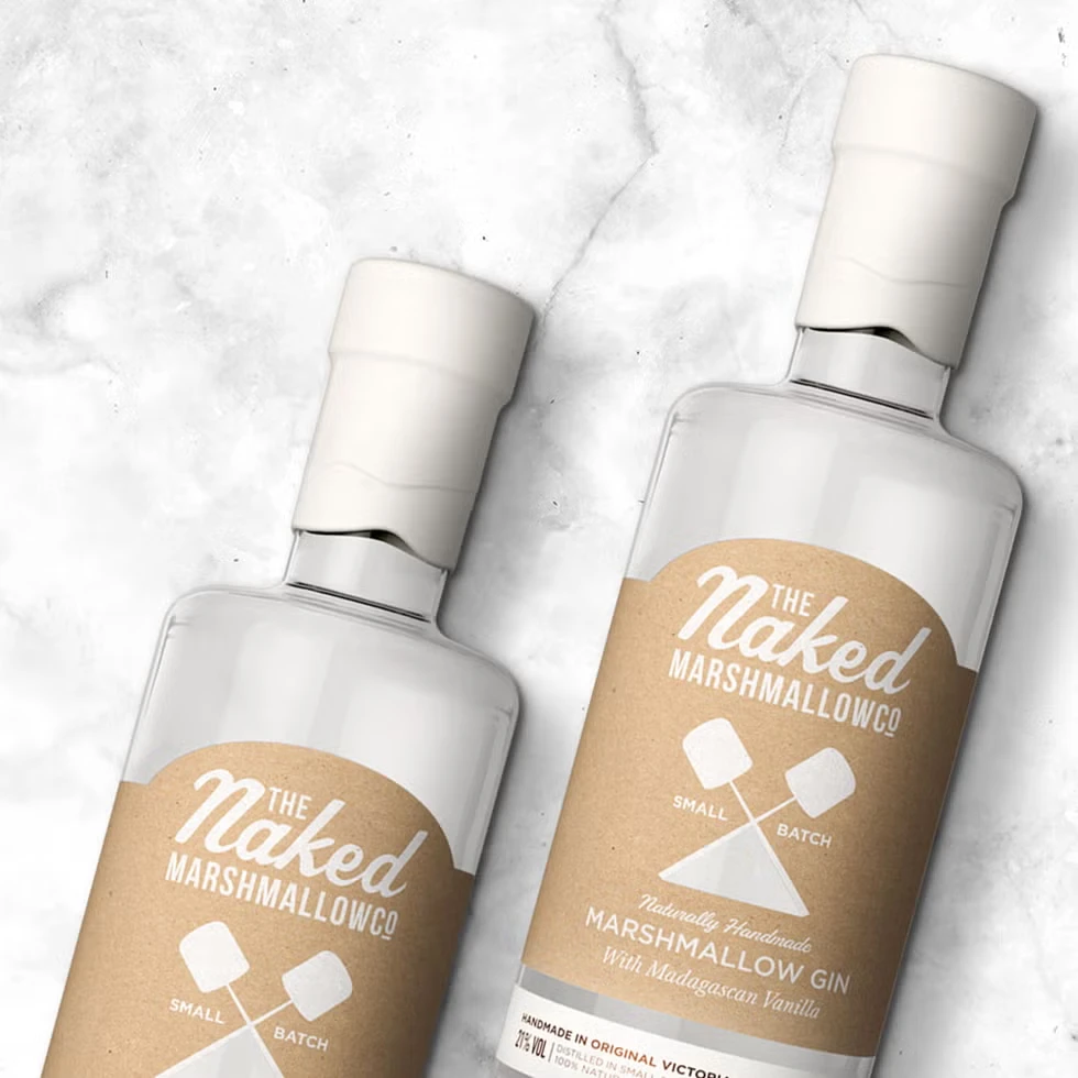 Naked Marshmallow Co White Brown Packaging