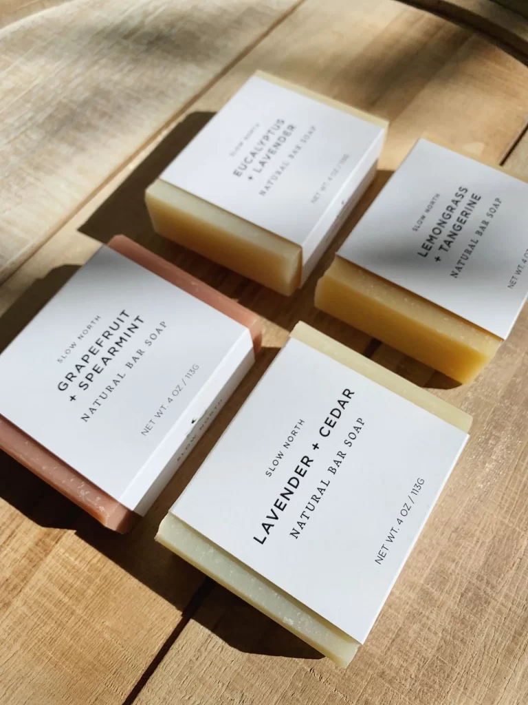 Natural Bar Soap Minimalist White Box