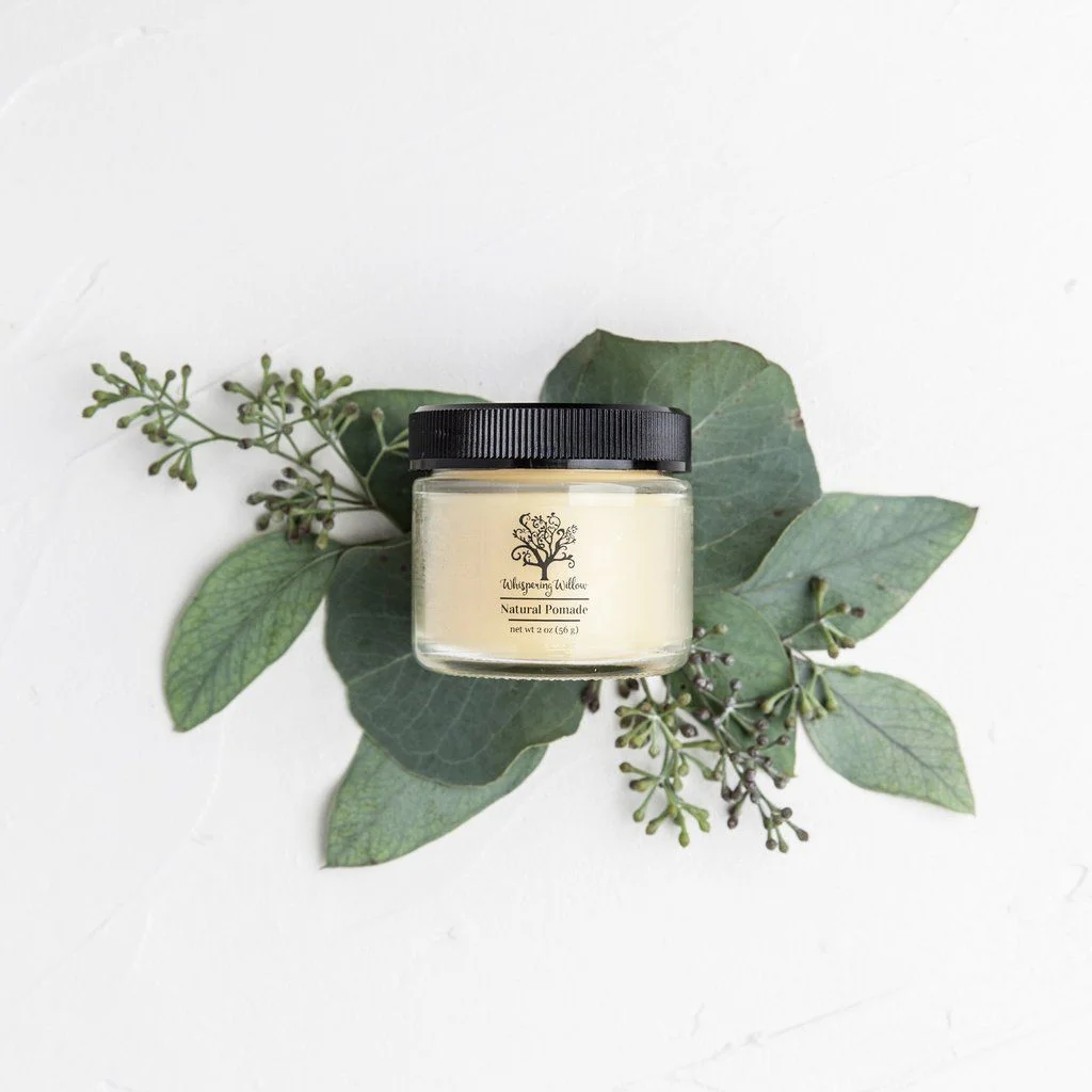 Natural Pomade Jar Green Leaves