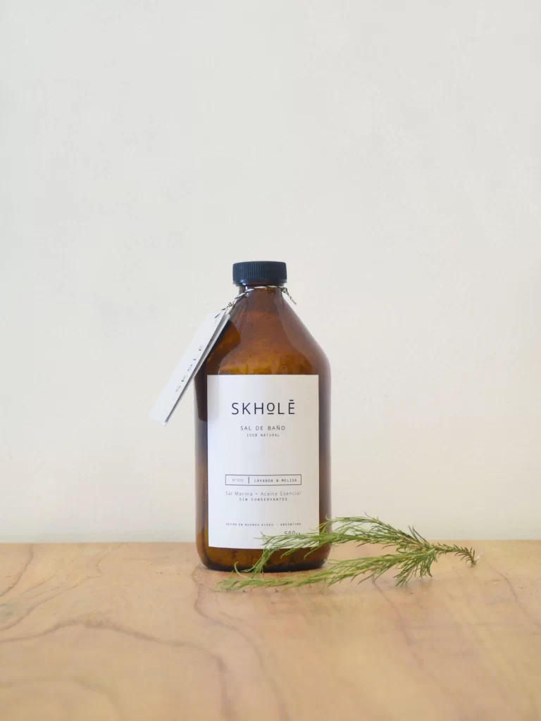 Natural Skincare Bottle Amber Glass Simple Clean