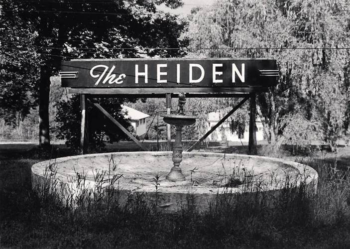 Nature Fountain Signage Textured High Contrast Mysterious
