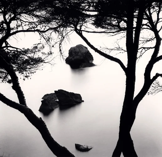 Nature Silhouetted Rocks Minimalist High Contrast Mysterious
