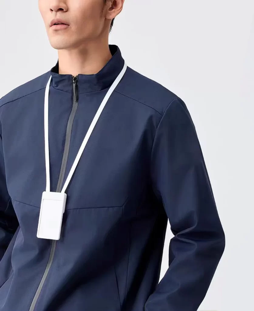 Navy Blue Jacket White Lanyard