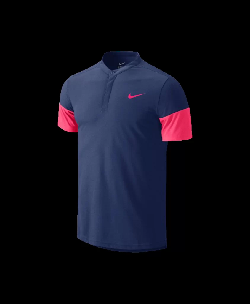 Navy Blue Polo Shirt Red Sleeves