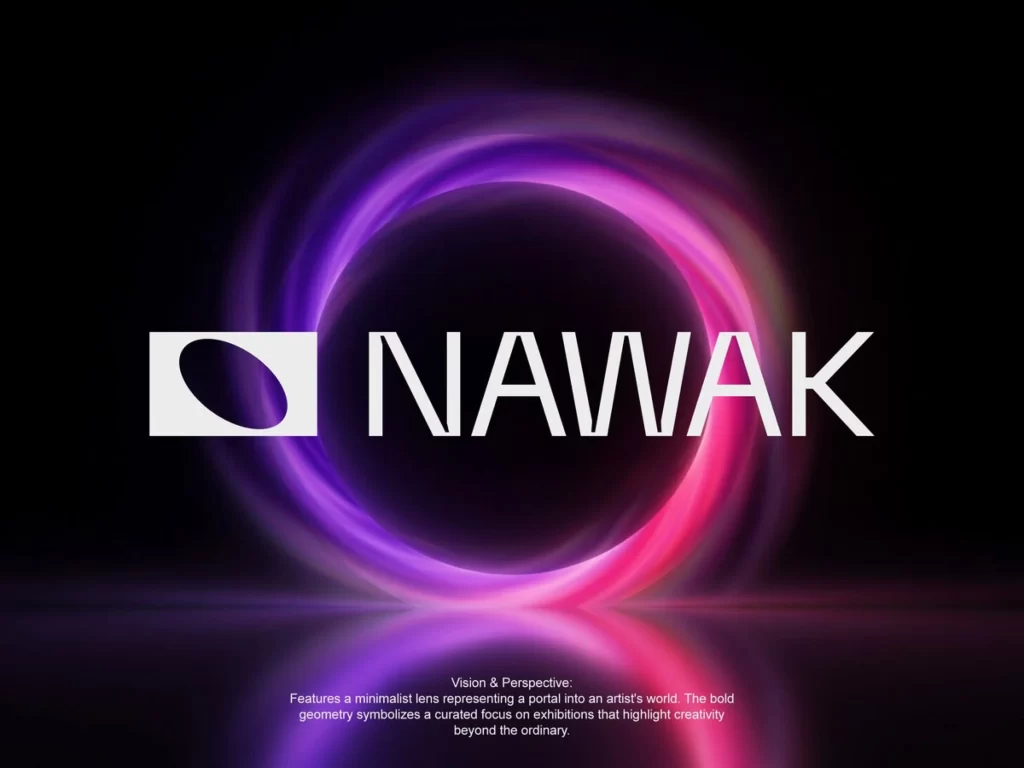 NAWAK Circle Purple Pink Black Minimalist