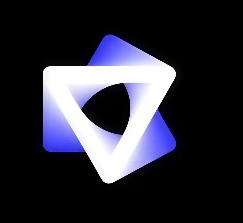 Neon Blue Triangular Prism