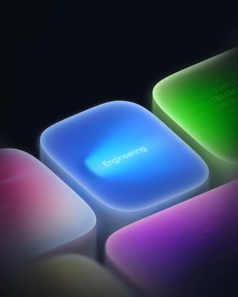 Neon Colors Digital Interface Engineering Buttons