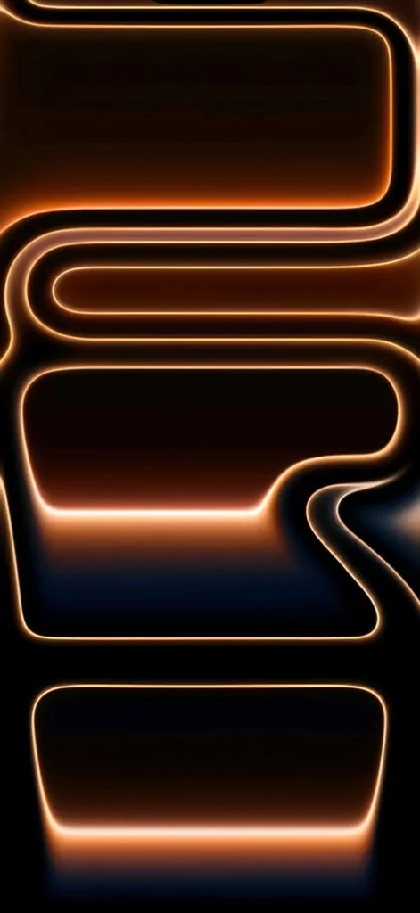Neon Lines Black Orange