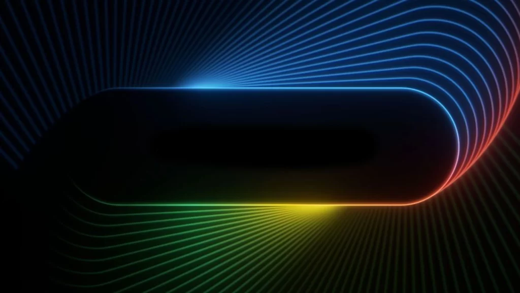 Neon Lines Dark Colorful Edges Digital
