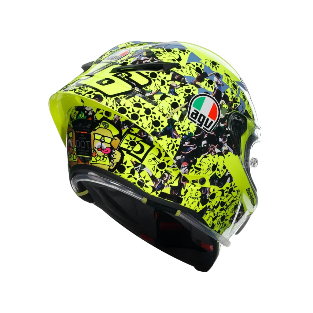 Neon Yellow Helmet Graffiti Italian Flag