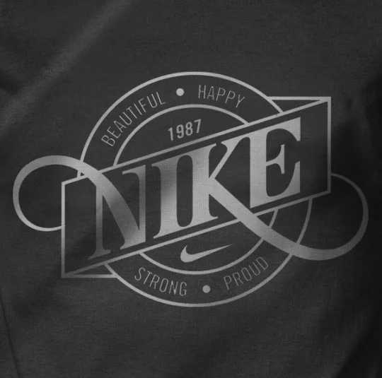 Nike Logo Black White Sportswear