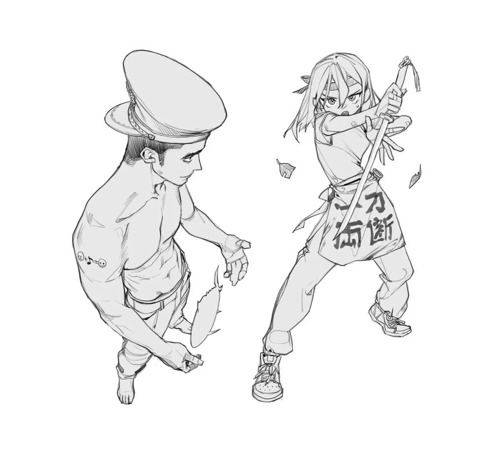 Ninja Warrior Traditional Black White