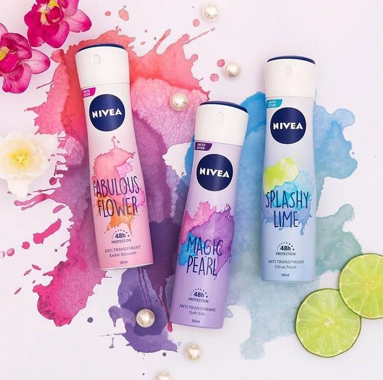 Nivea Deodorant Spray Aluminum Vibrant Watercolor