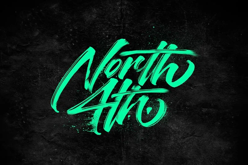 North 41 Green Black Graffiti Art