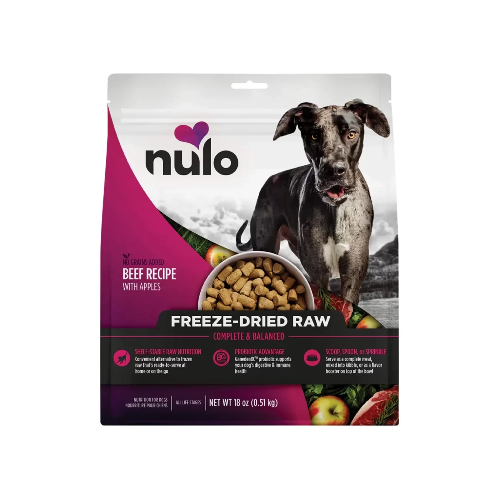 Nulo Beef With Apples Freeze-Dried Packaging