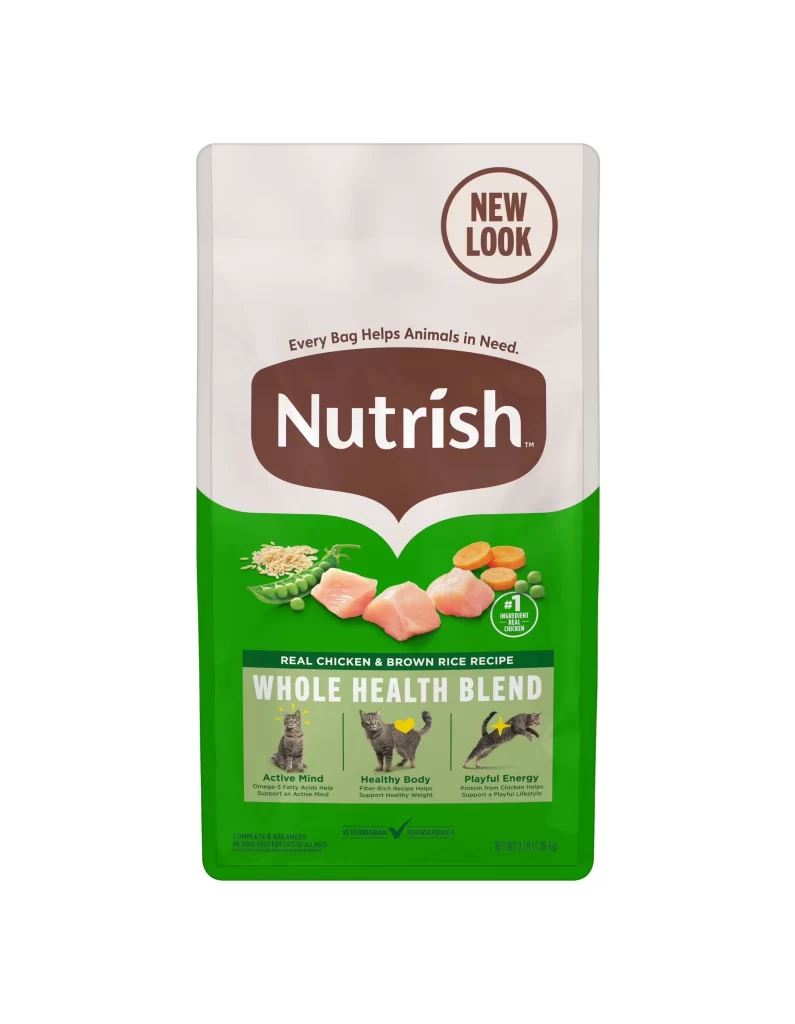 Nutrish Cat Food Green White Brown