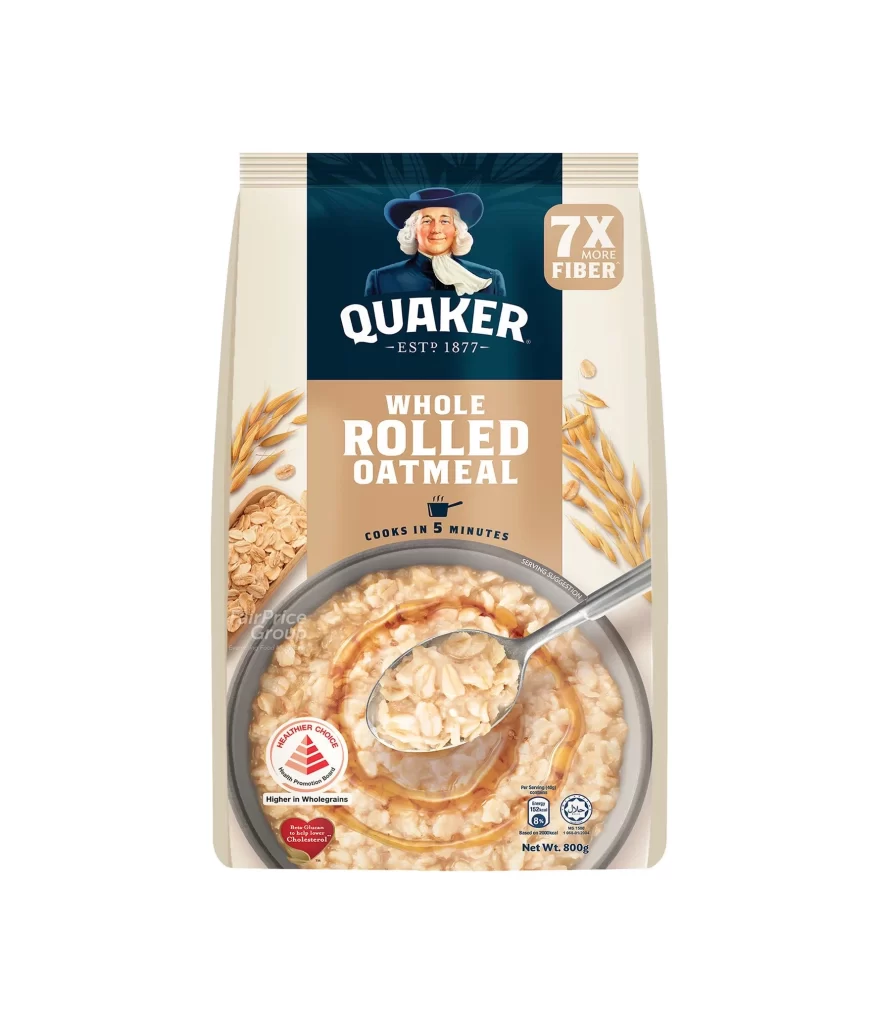 Oatmeal Packaging Blue White Golden Classic