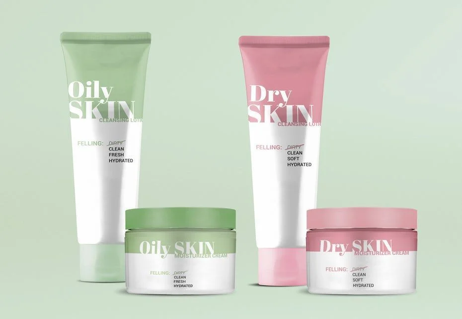 Oily Skin Cleansing Lotion Tube Green Fresh Hydrated Skincare
