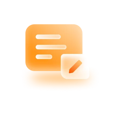 Orange Icon Pencil Lines