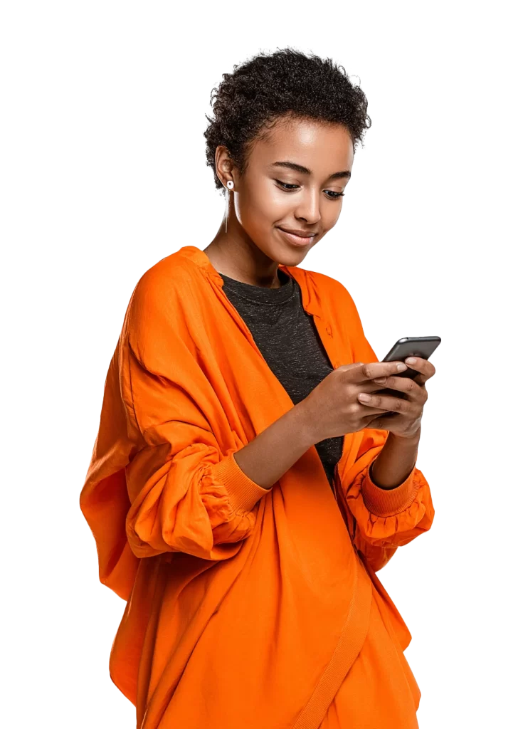 Orange Jacket Black Shirt White
