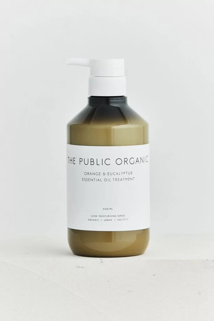 Organic Essential Oil Treatment Bottle Brown Pump Dispenser