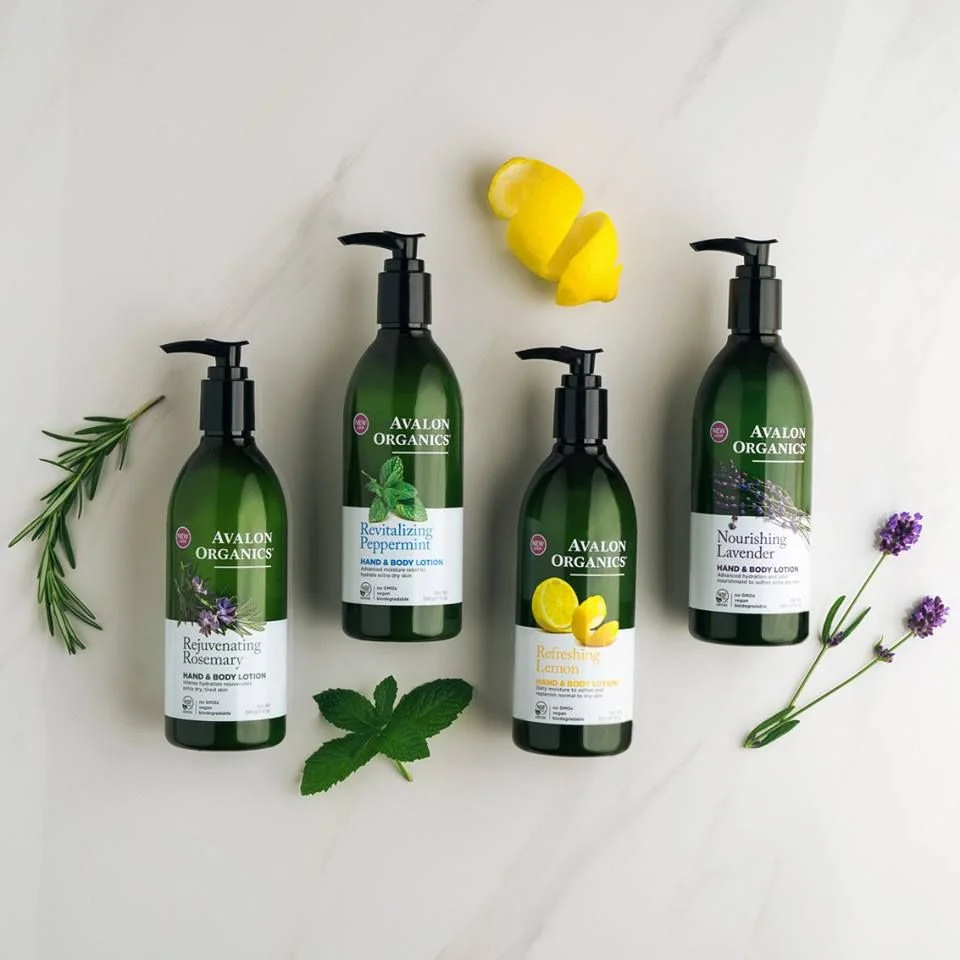 Organic Hand Body Lotion Green Pump Botanical