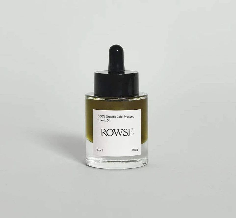 Organic Hemp Oil Bottle Black Glass Simple Skincare