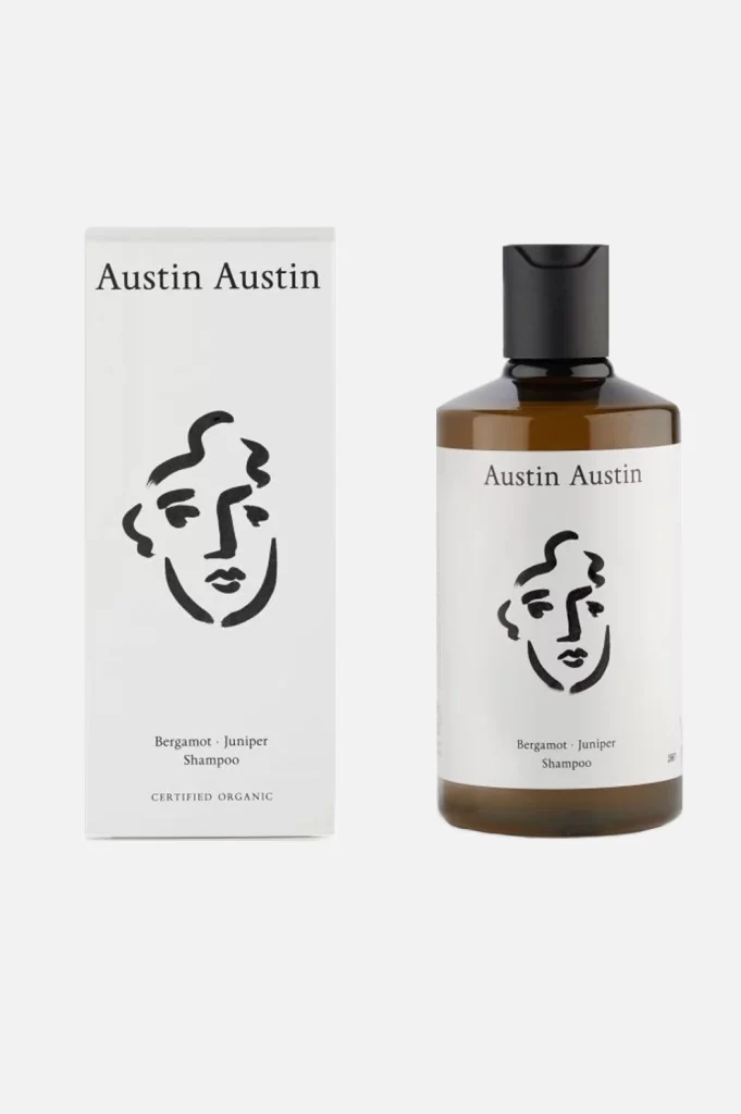 Organic Shampoo Bottle Amber Simple Design Haircare