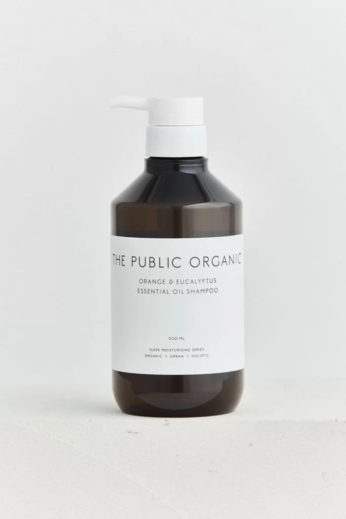 Organic Shampoo Bottle Amber Pump Essential Oil