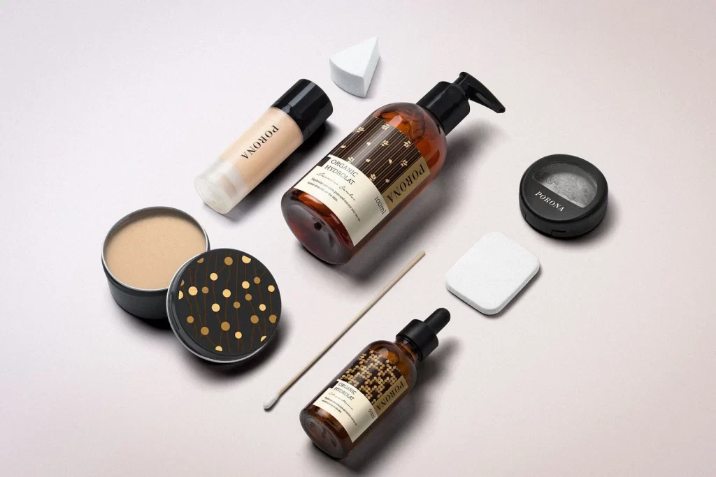 Organic Skincare Bottle Amber Pump Dispenser