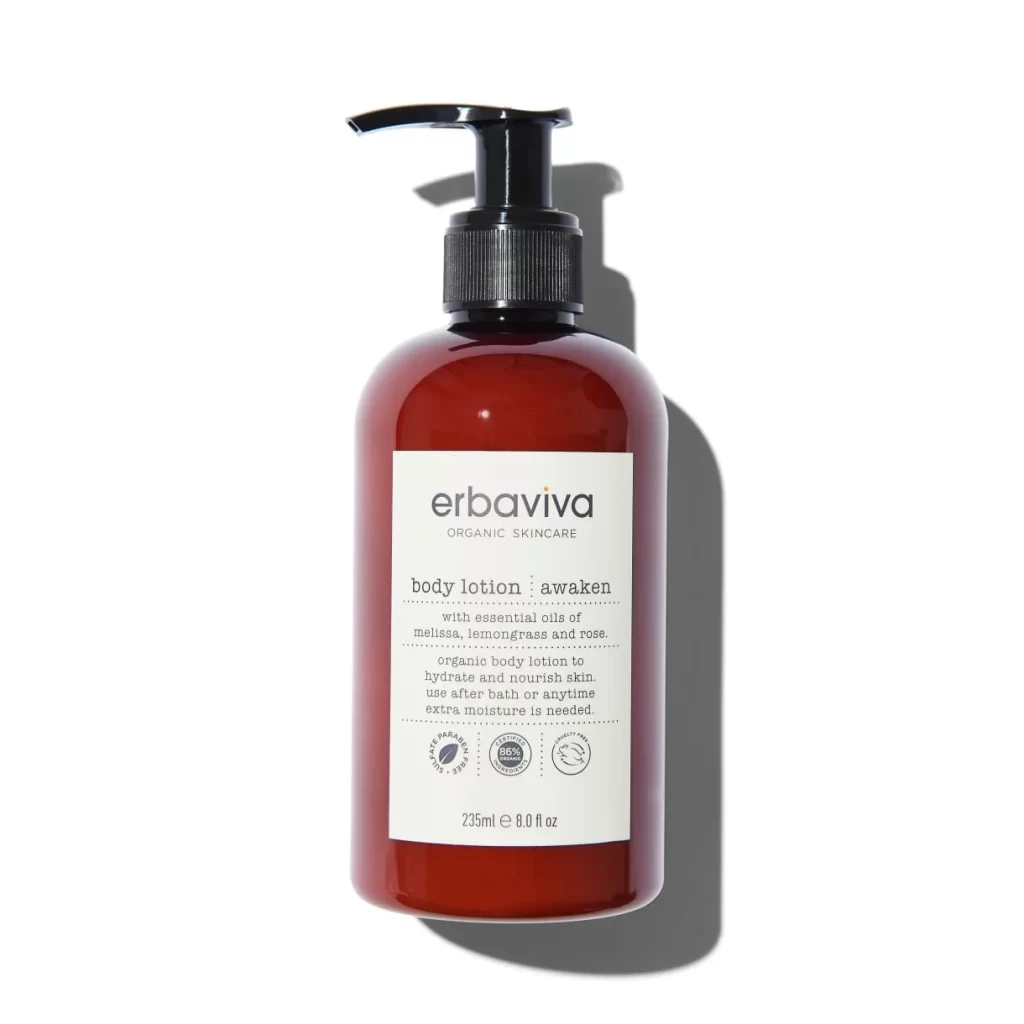 Organic Skincare Bottle Brown Pump Dispenser