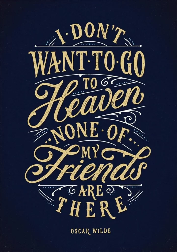 Oscar Wilde Quote Gold Blue V2