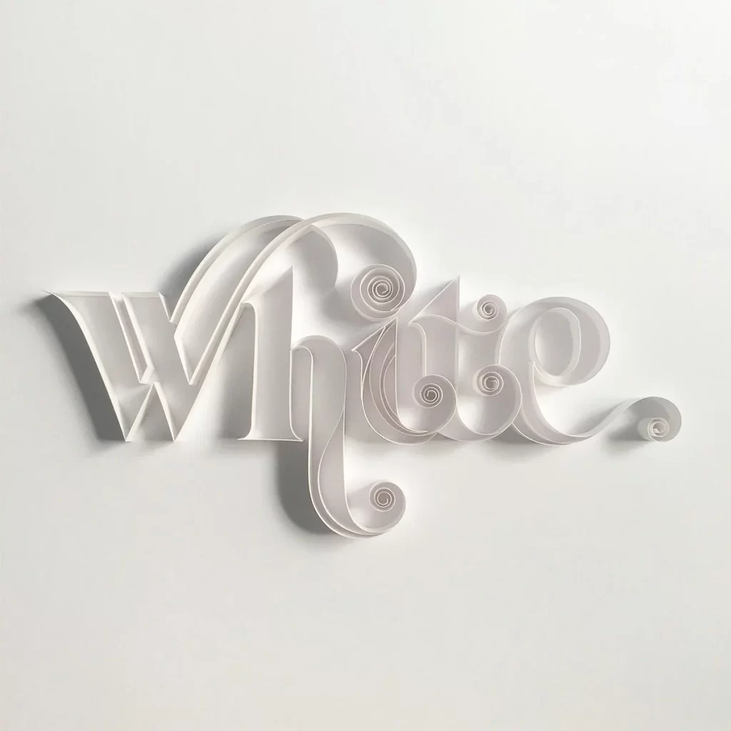 Paper Art White Gray Typography