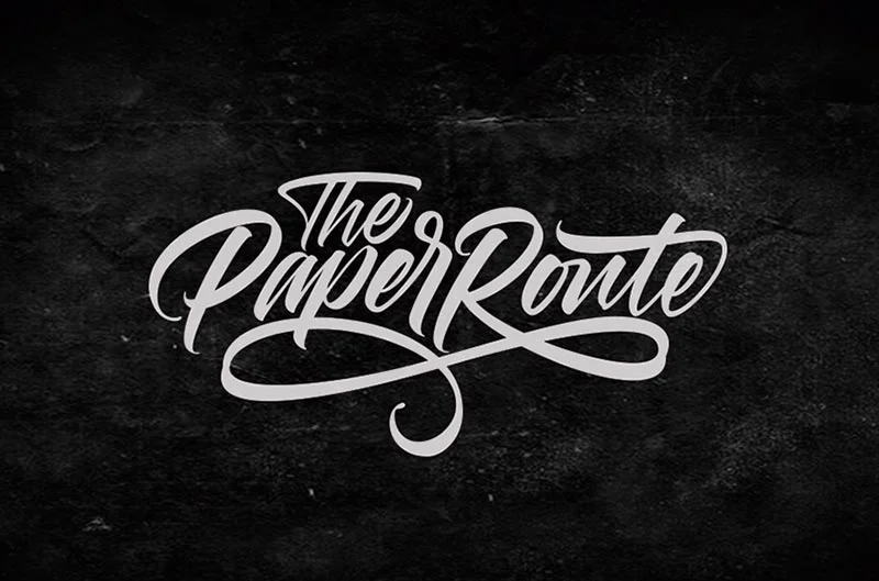 Paper Route White Black Typography
