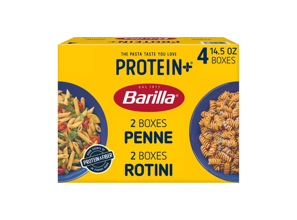 Pasta Yellow Blue Protein Packaging