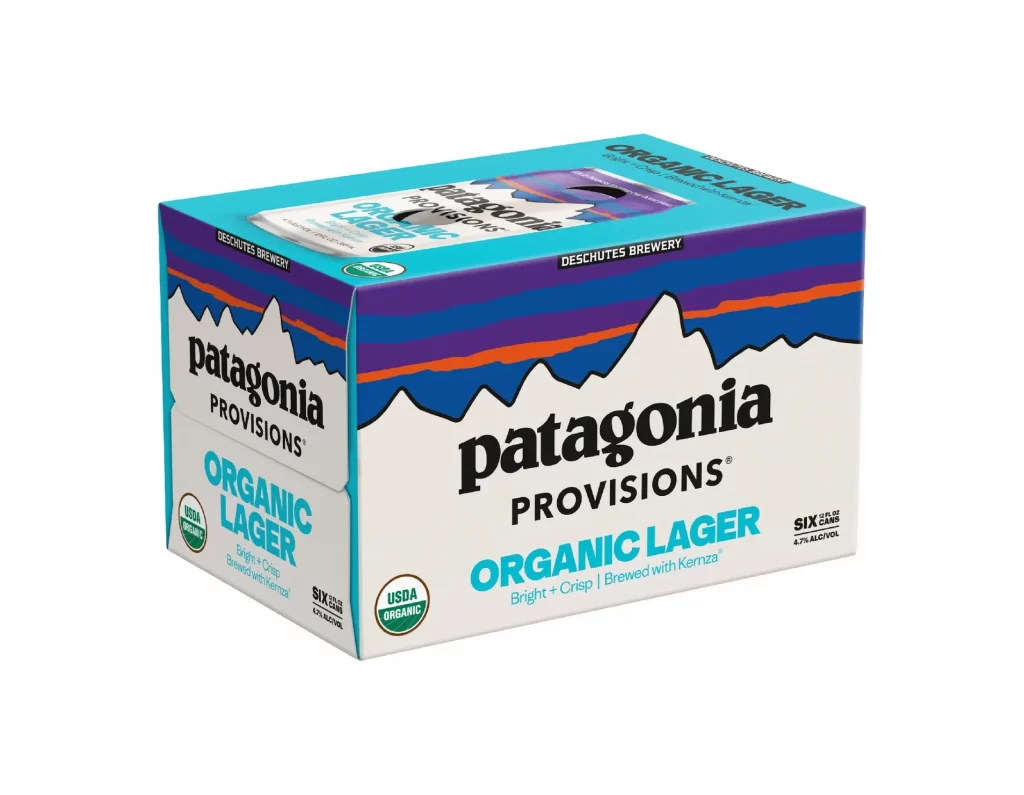 Patagonia Provisions Organic Lager Blue Packaging