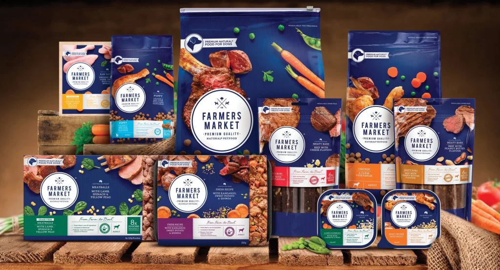 Pet Food Blue White Natural Organic