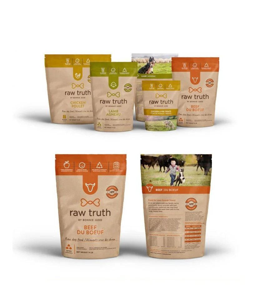 Pet Food Brown Green Orange Raw