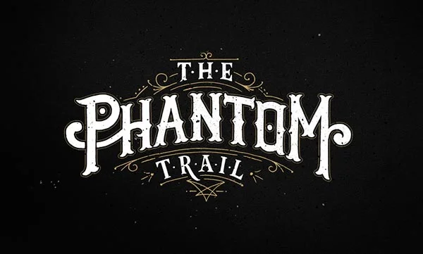 Phantom Trail White Black Typography