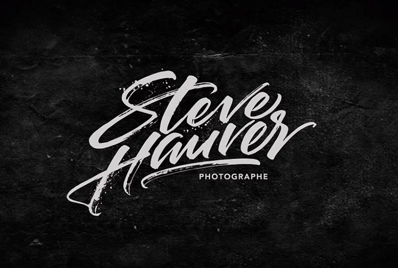 Photographer Name Black White Branding
