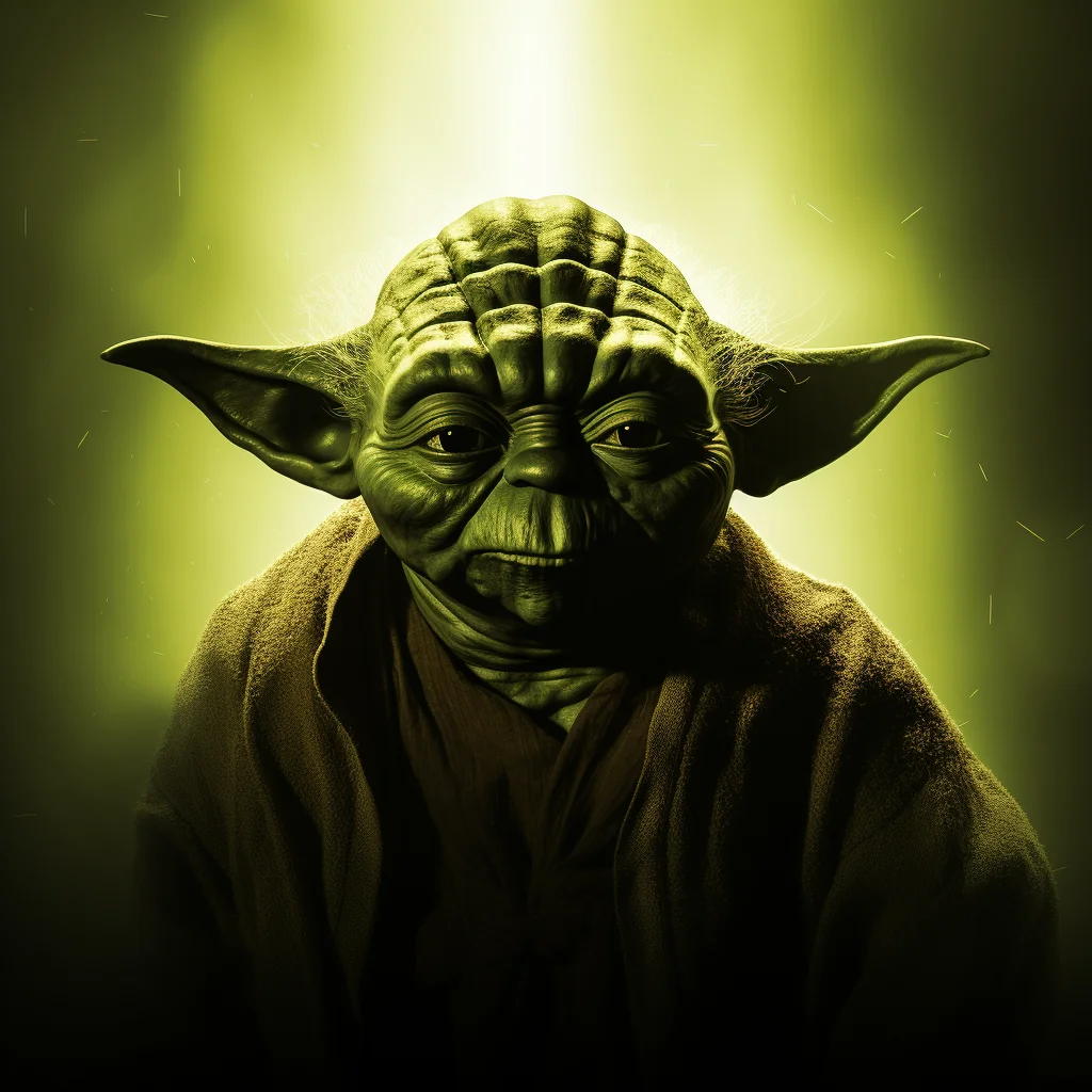 photography silhouette Master Yoda green