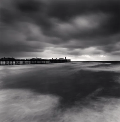 Pier Cloudy Seascape Dramatic Textured High Contrast Moody