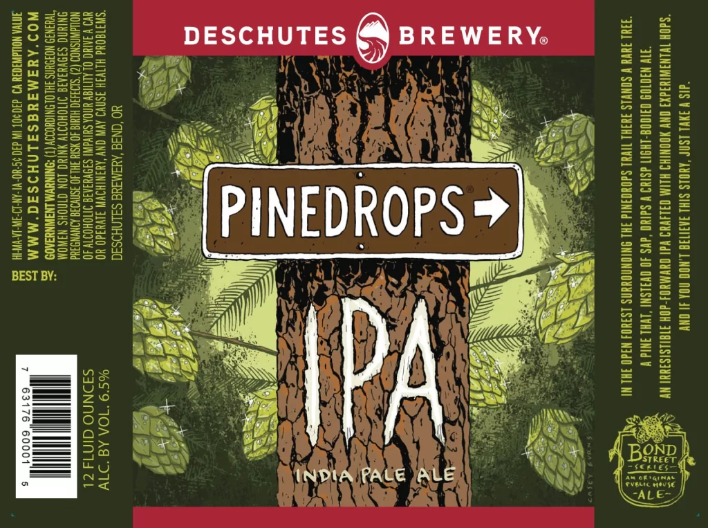 Pinedrops IPA Brown Green Nature Packaging
