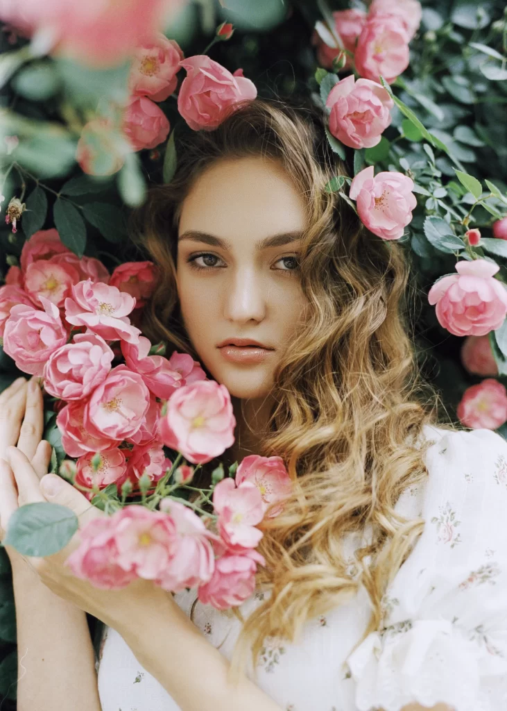 Pink Rose Petals Bloom gray Garden