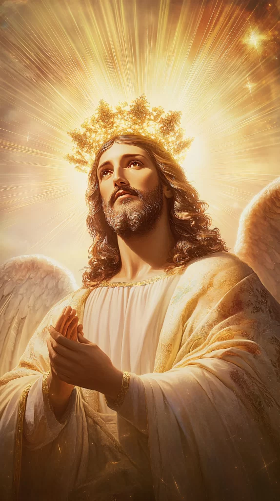 Prayer Golden Light Halo Angel