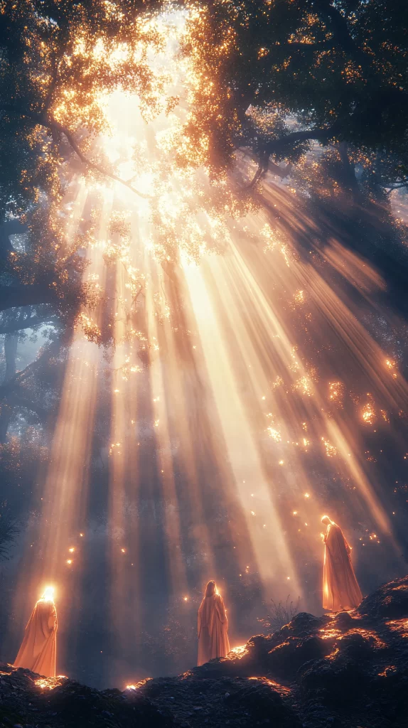 Prayer Golden Light Sky Crowd