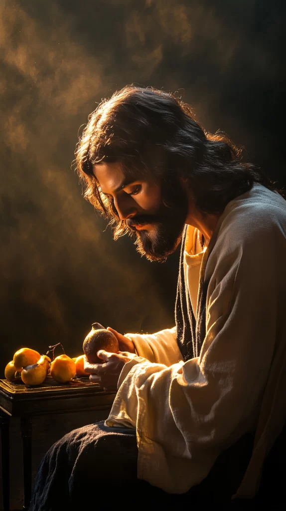 Prayer Golden Light Table Fruit
