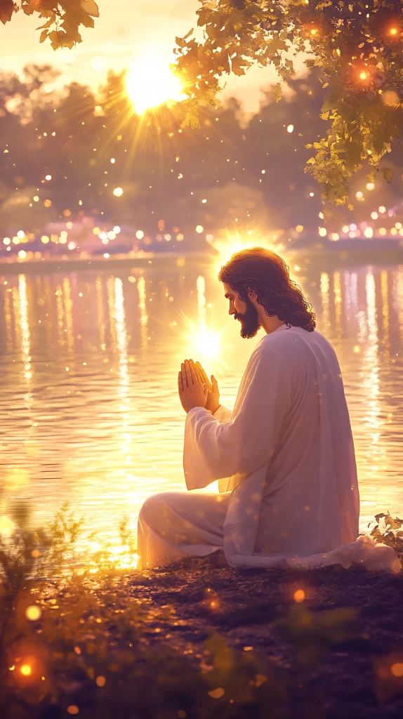 Prayer Golden Light Water Sky
