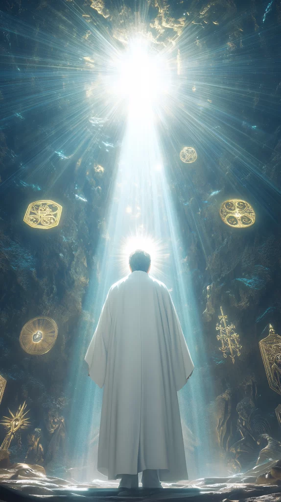 Prayer Light Blue White