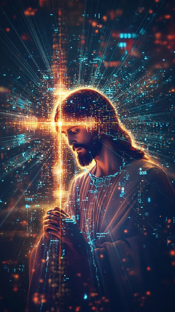 Prayer Light Cosmic Glowing